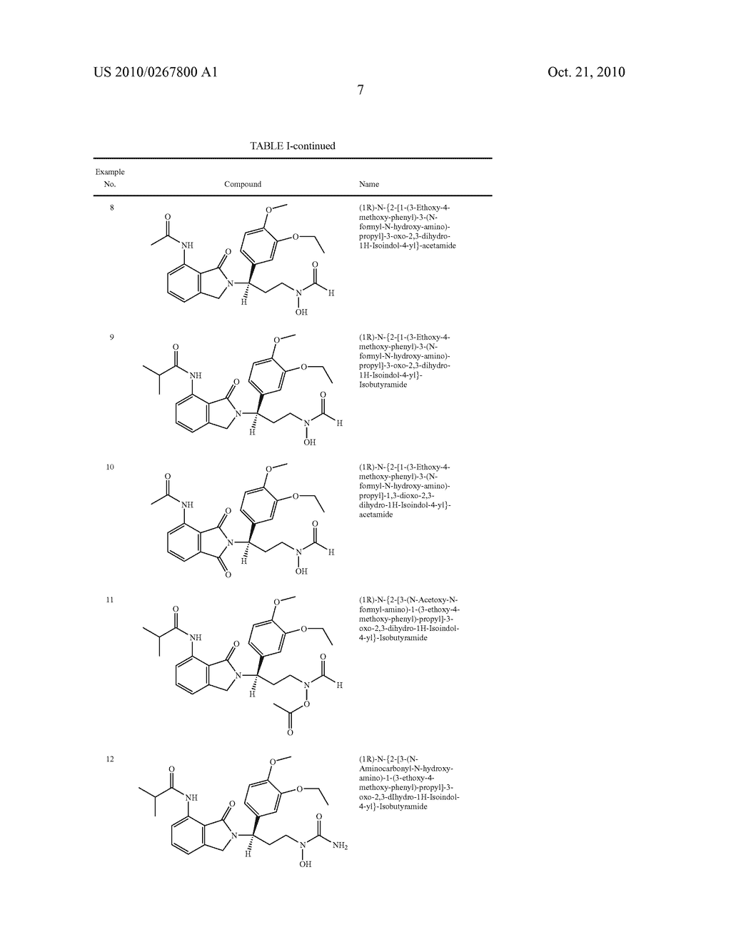 N-Alkyl-Hydroxamic Acid-Isoindolyl Compounds and Their Pharmaceutical Uses - diagram, schematic, and image 08