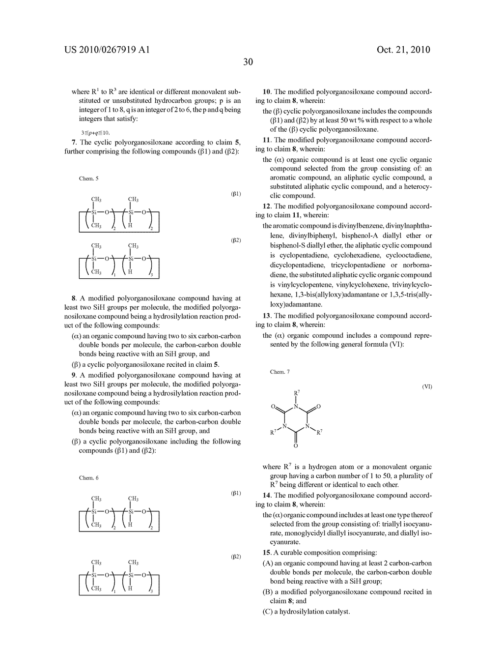 PROCESS FOR PRODUCTION OF CYCLIC POLYORGANOSILOXANE, CURING AGENT, CURABLE COMPOSITION, AND CURED PRODUCT OF THE CURABLE COMPOSITION - diagram, schematic, and image 31