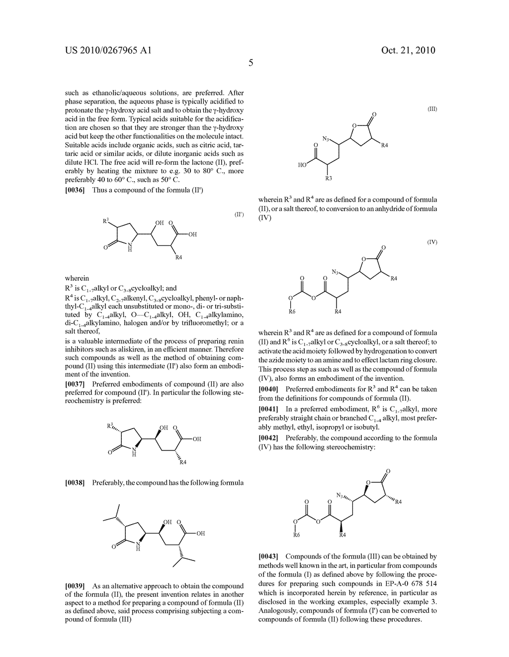 3-Alkyl-5- (4-alkyl-5-oxo-tetrahydrofutran-2-yl) pyrrolidin-2-one Derivatives as Intermediates in the Synthesis of Renin Inhibitors - diagram, schematic, and image 06