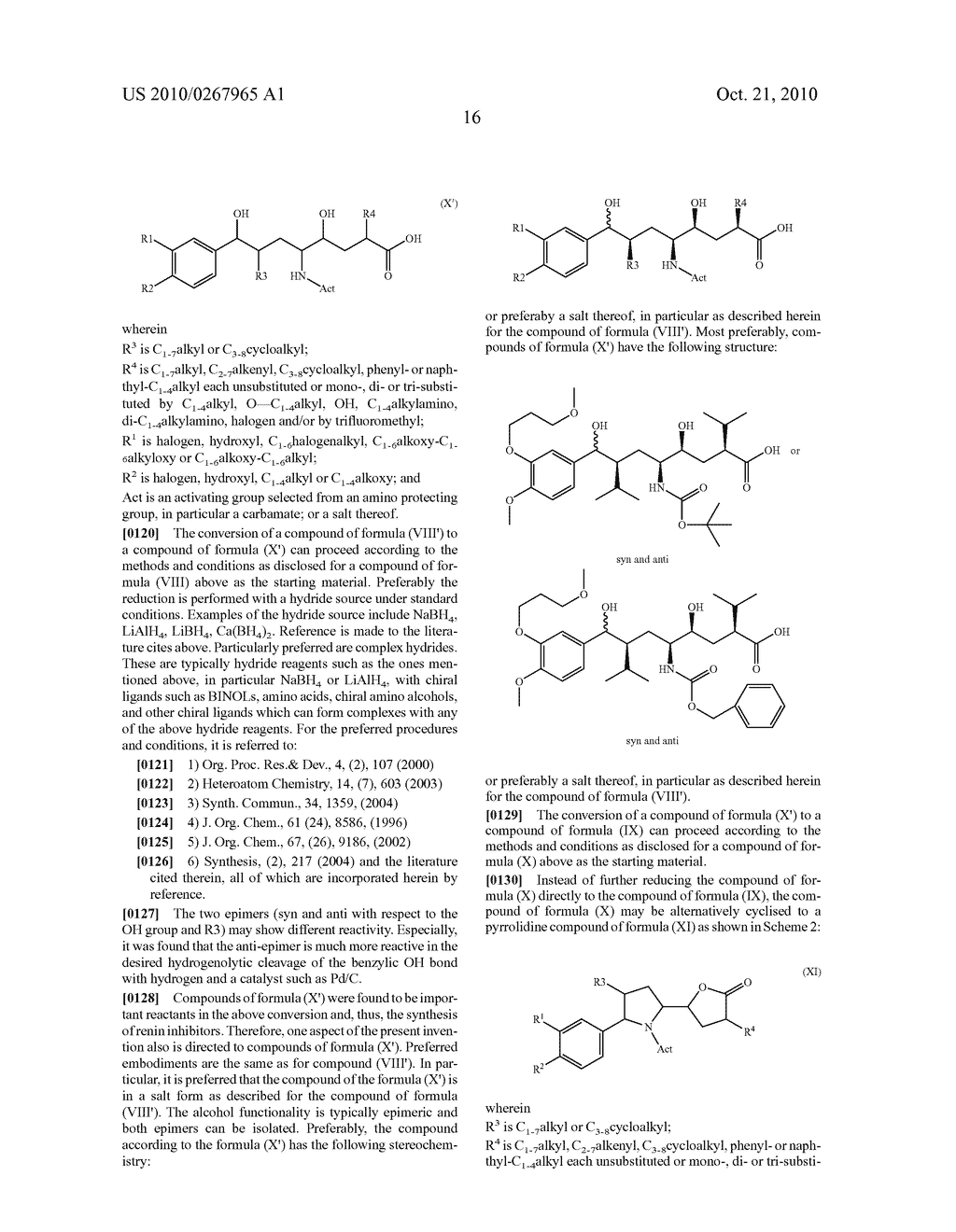 3-Alkyl-5- (4-alkyl-5-oxo-tetrahydrofutran-2-yl) pyrrolidin-2-one Derivatives as Intermediates in the Synthesis of Renin Inhibitors - diagram, schematic, and image 17