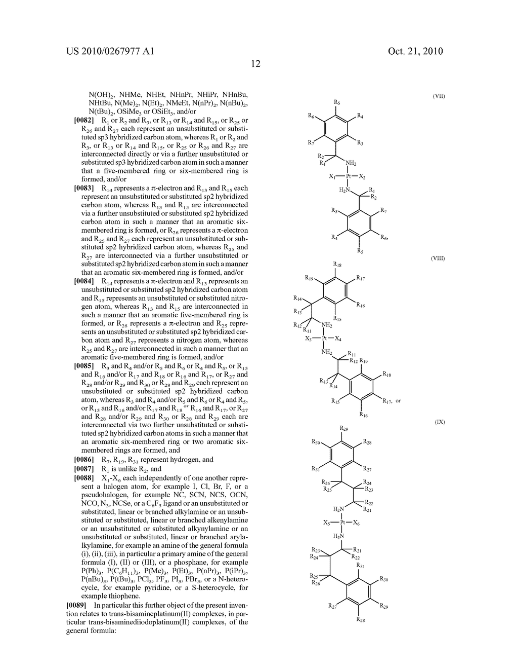 METHOD FOR PRODUCING CYCLOPLATINIZED PLATINUM COMPLEXES, PLATINUM COMPLEXES PRODUCED BY SAID METHOD, AND THE USE THEREOF - diagram, schematic, and image 13