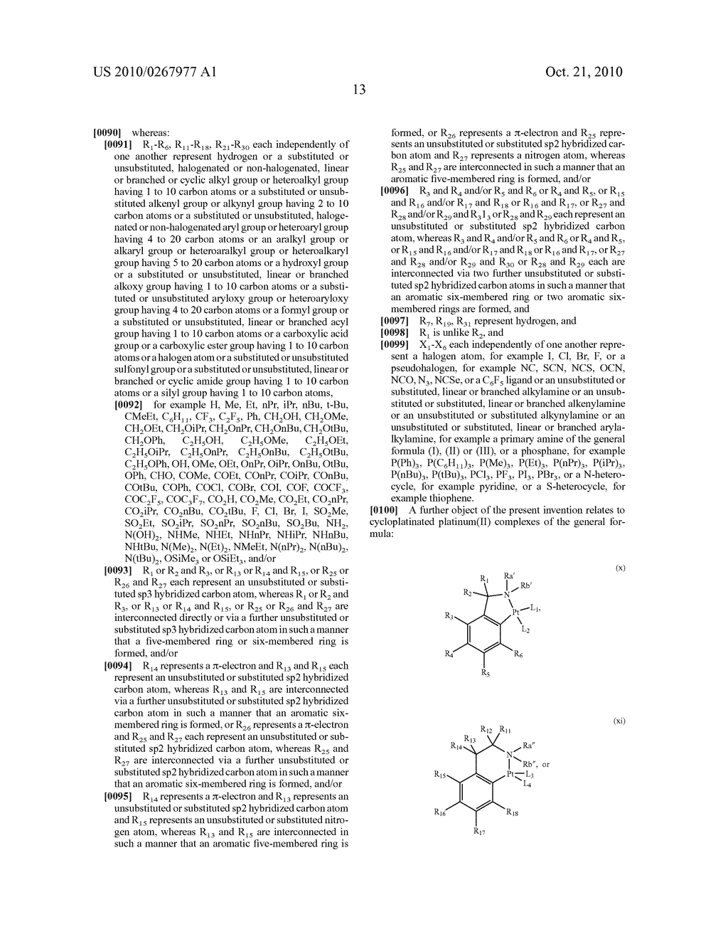 METHOD FOR PRODUCING CYCLOPLATINIZED PLATINUM COMPLEXES, PLATINUM COMPLEXES PRODUCED BY SAID METHOD, AND THE USE THEREOF - diagram, schematic, and image 14