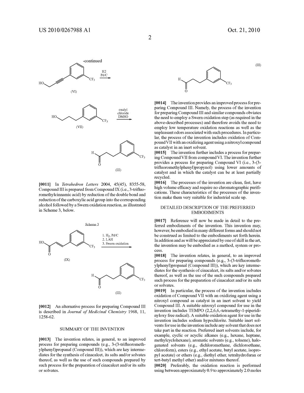 PROCESSES FOR PREPARING INTERMEDIATE COMPOUNDS USEFUL FOR THE PREPARATION OF CINACALCET - diagram, schematic, and image 03