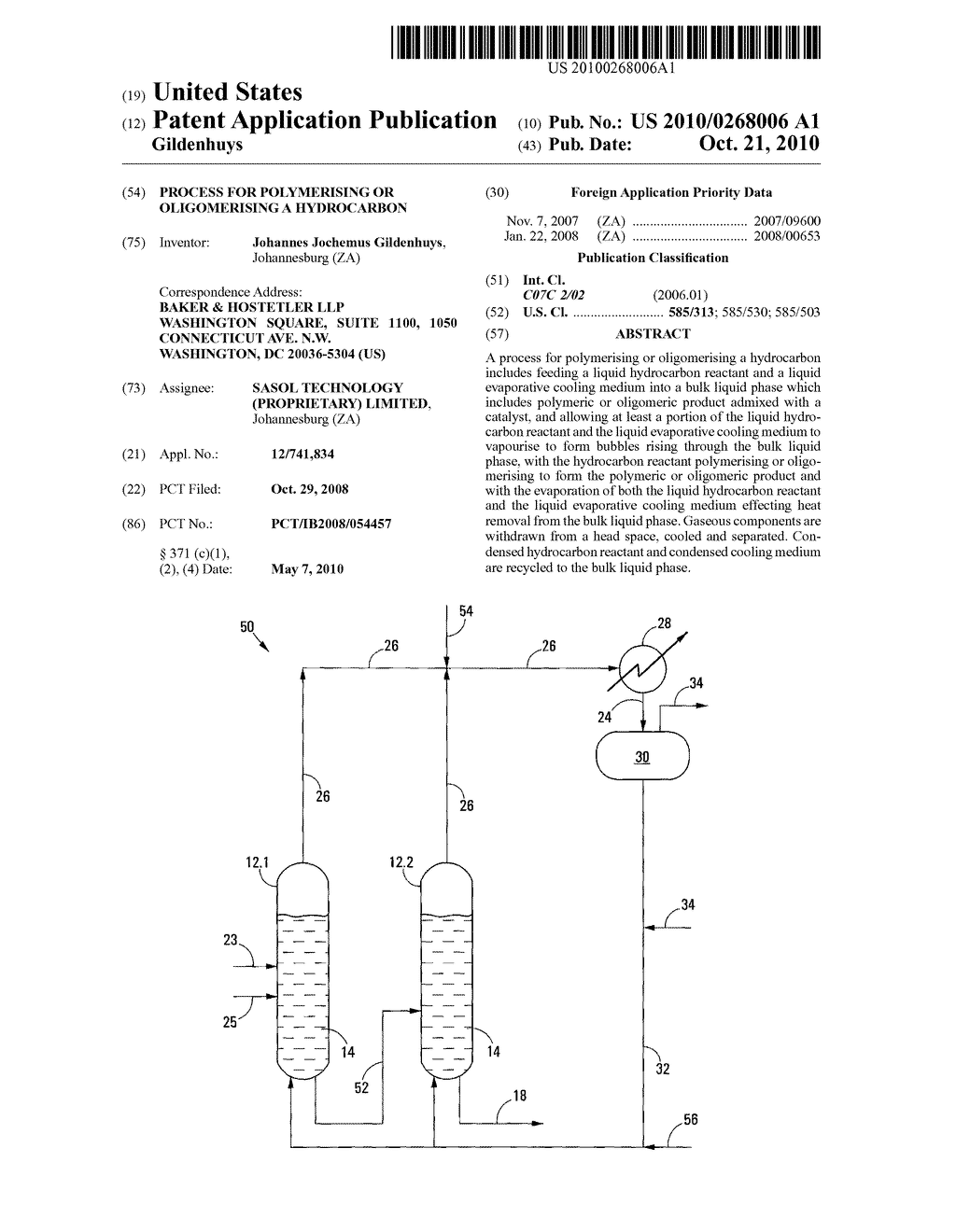 Process for Polymerising or Oligomerising a Hydrocarbon - diagram, schematic, and image 01