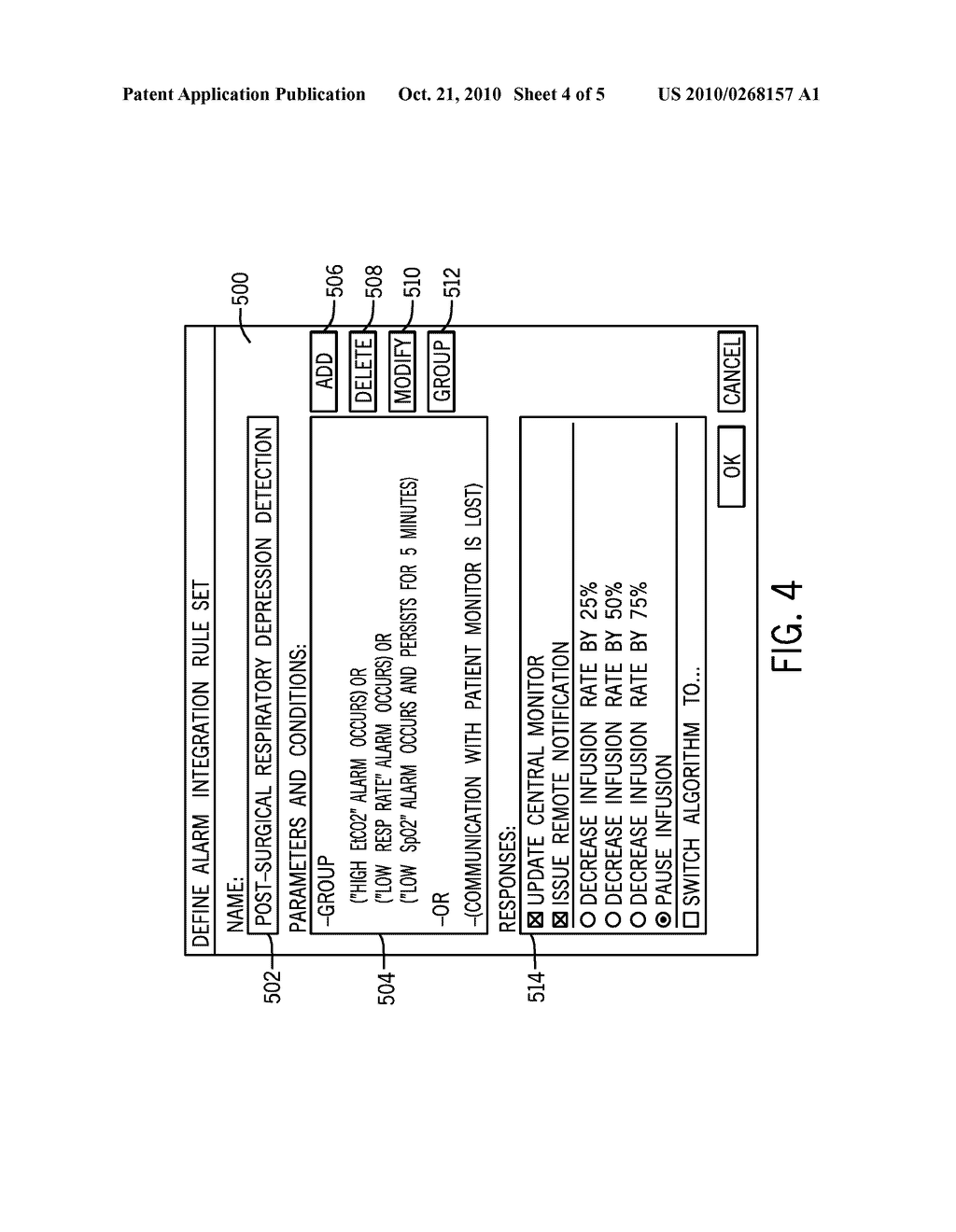 SYSTEM AND METHOD FOR CONFIGURING A RULE SET FOR MEDICAL EVENT MANAGMENT AND RESPONSES - diagram, schematic, and image 05