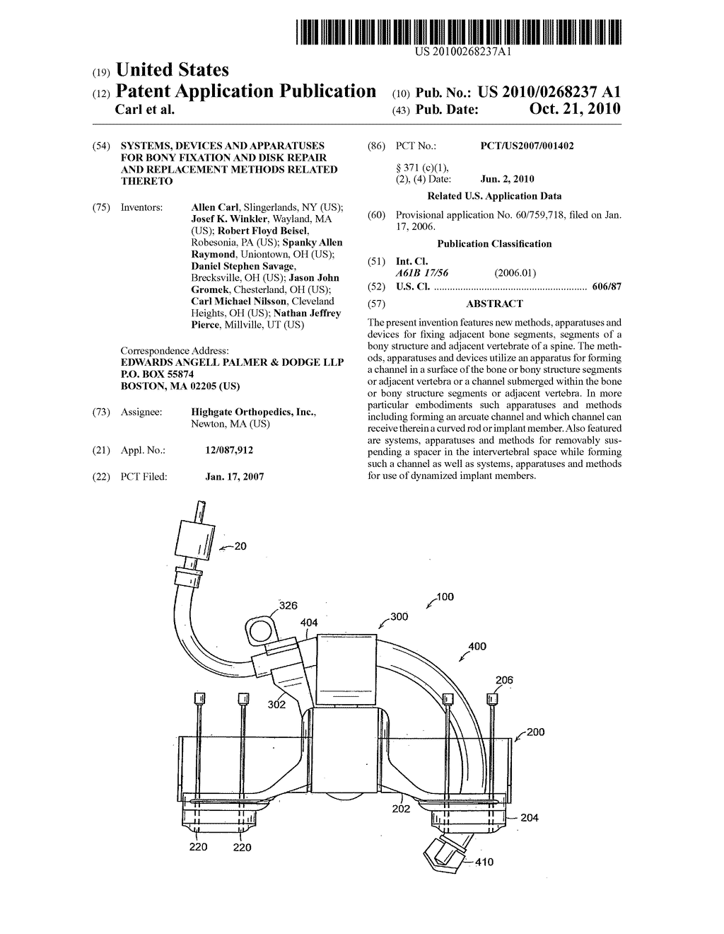 Systems, Devices and Apparatuses For Bony Fixation and Disk Repair and Replacement Methods Related Thereto - diagram, schematic, and image 01