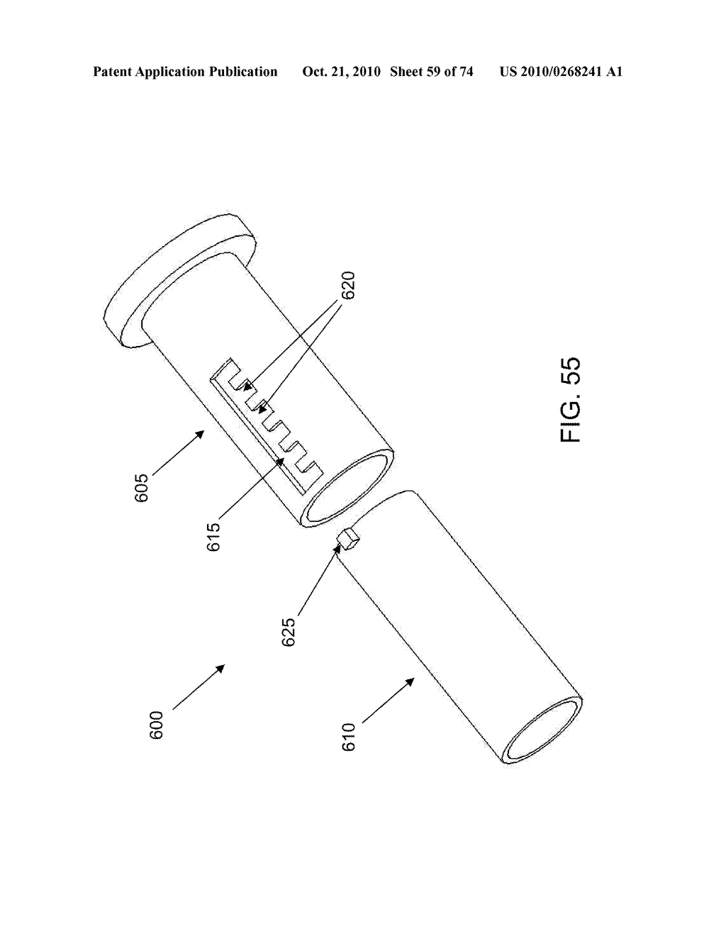 METHOD AND APPARATUS FOR ACCESSING THE INTERIOR OF A HIP JOINT, INCLUDING THE PROVISION AND USE OF A NOVEL TELESCOPING ACCESS CANNULA AND A NOVEL TELESCOPING OBTURATOR - diagram, schematic, and image 60