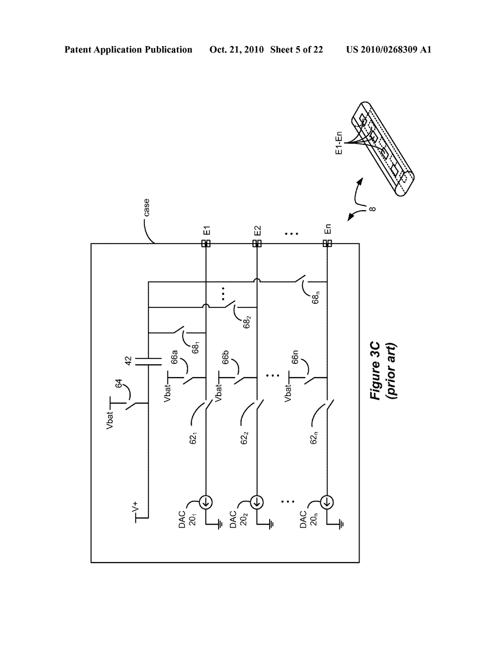 Architectures for Multi-Electrode Implantable Stimulator Devices Having Minimal Numbers of Decoupling Capacitors - diagram, schematic, and image 06