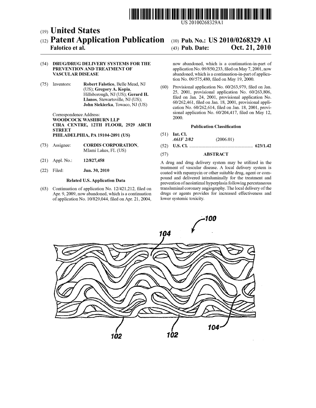 Drug/Drug Delivery Systems For The Prevention And Treatment Of Vascular Disease - diagram, schematic, and image 01