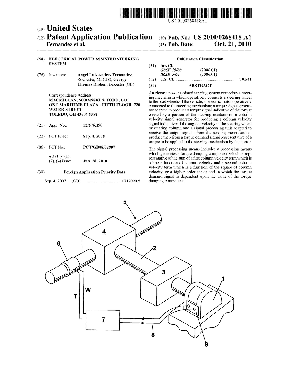 ELECTRICAL POWER ASSISTED STEERING SYSTEM - diagram, schematic, and image 01