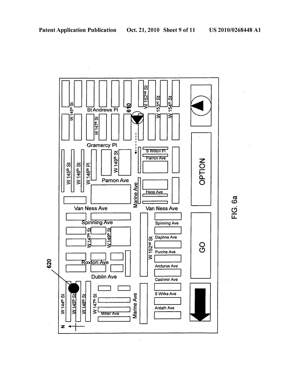 Dynamic destination map display for navigation system - diagram, schematic, and image 10