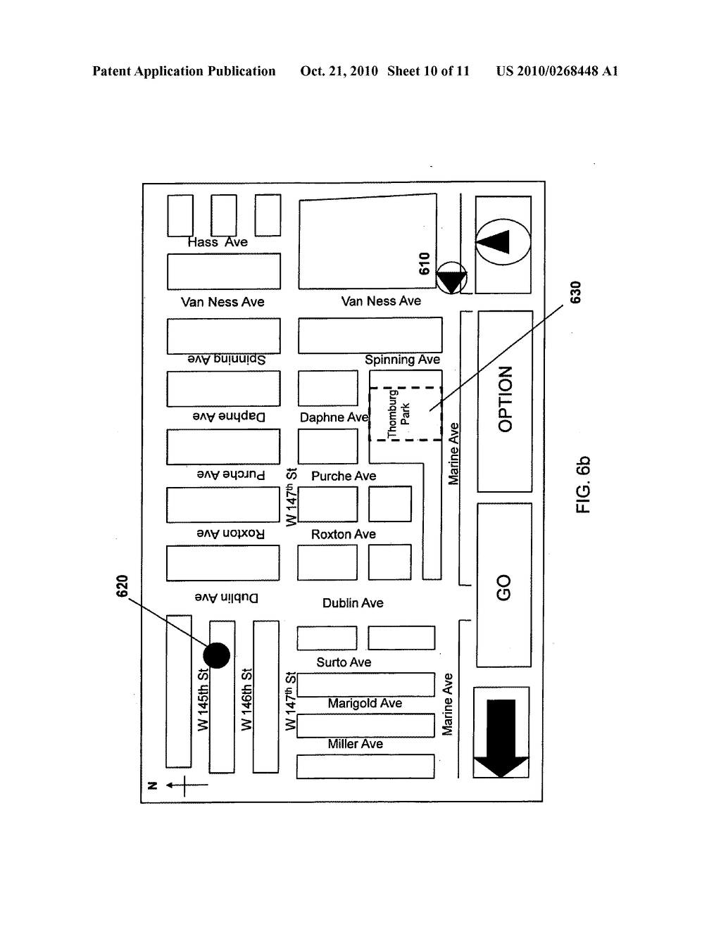 Dynamic destination map display for navigation system - diagram, schematic, and image 11