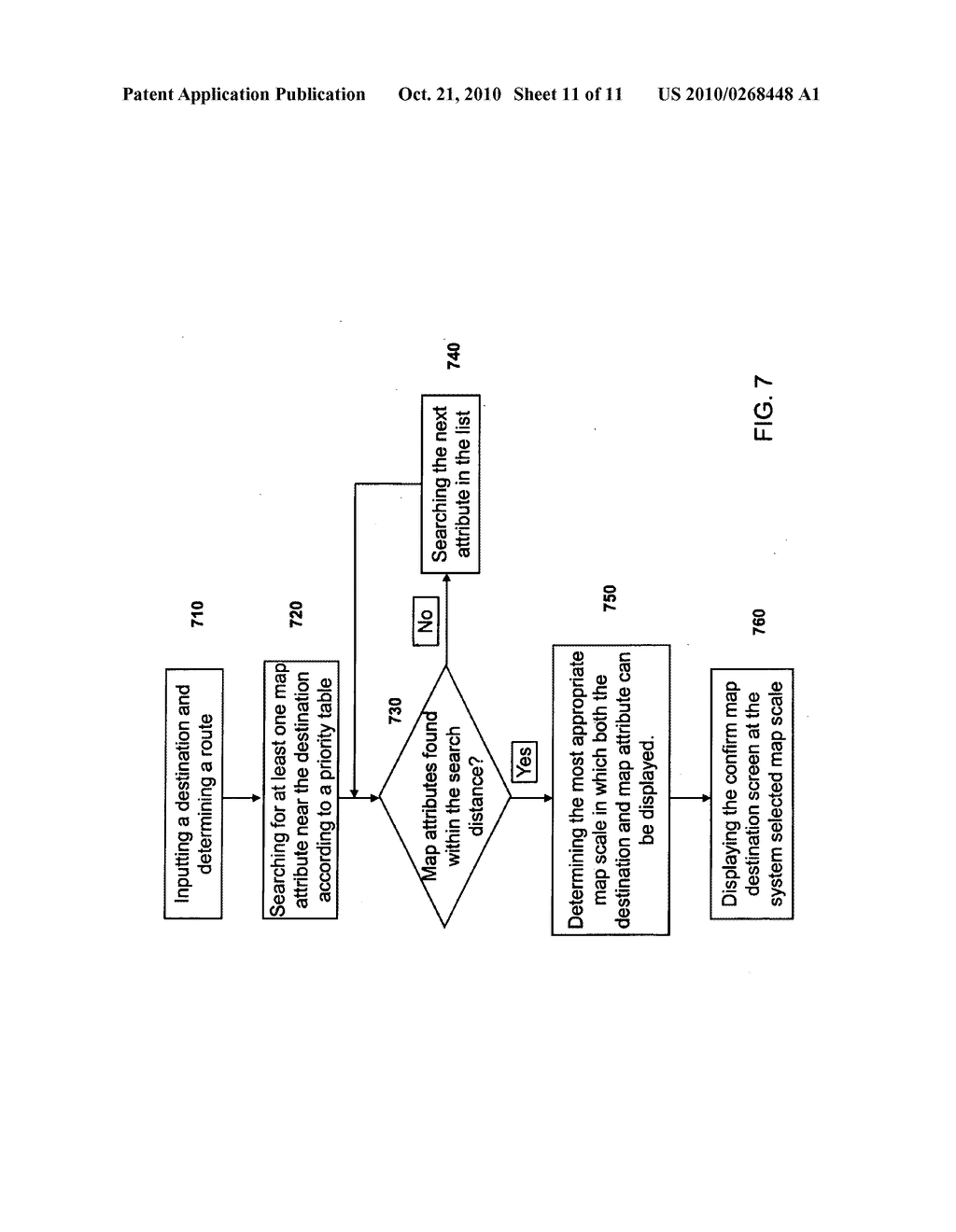 Dynamic destination map display for navigation system - diagram, schematic, and image 12