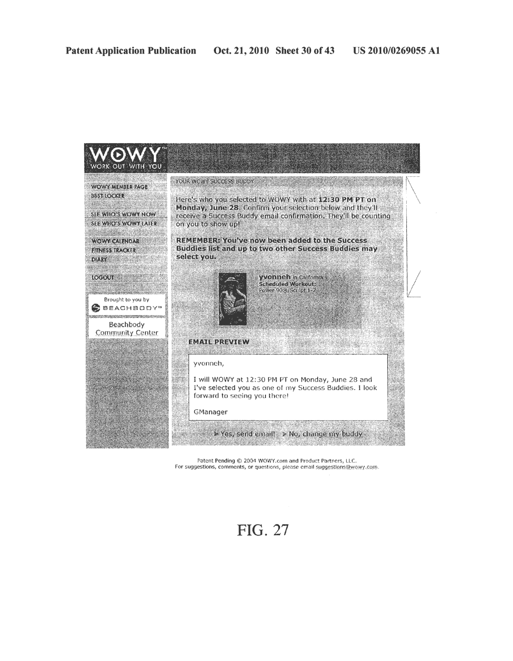 Method and Apparatus for Creating a Virtual Workout Community - diagram, schematic, and image 31