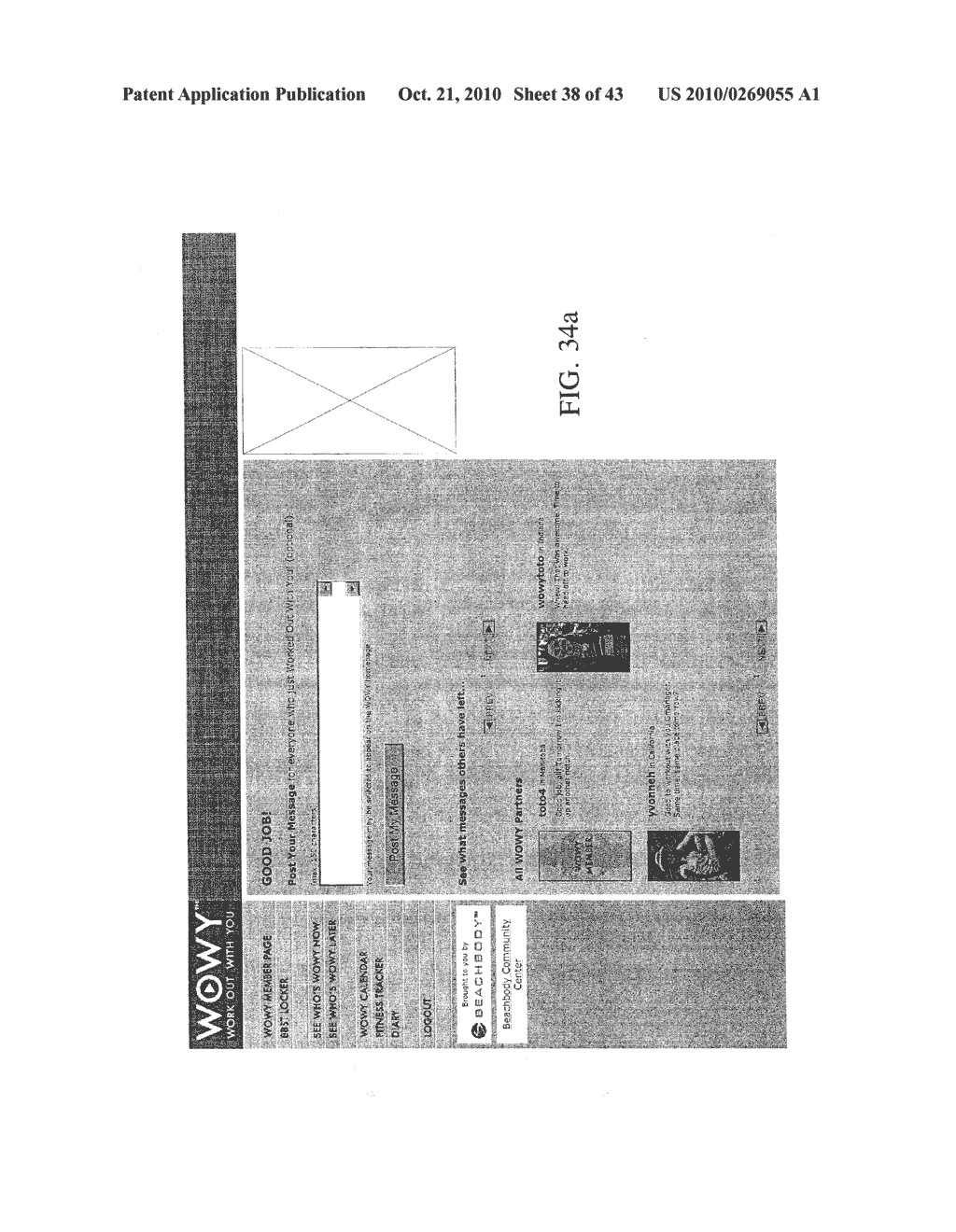 Method and Apparatus for Creating a Virtual Workout Community - diagram, schematic, and image 39