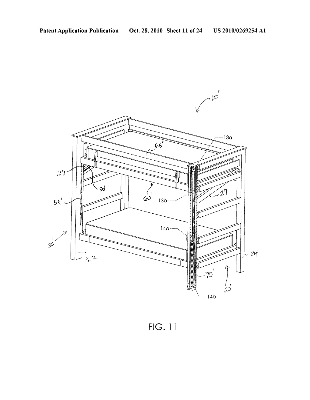 Fold Down Loft Bed with Modular Furniture - diagram, schematic, and image 12