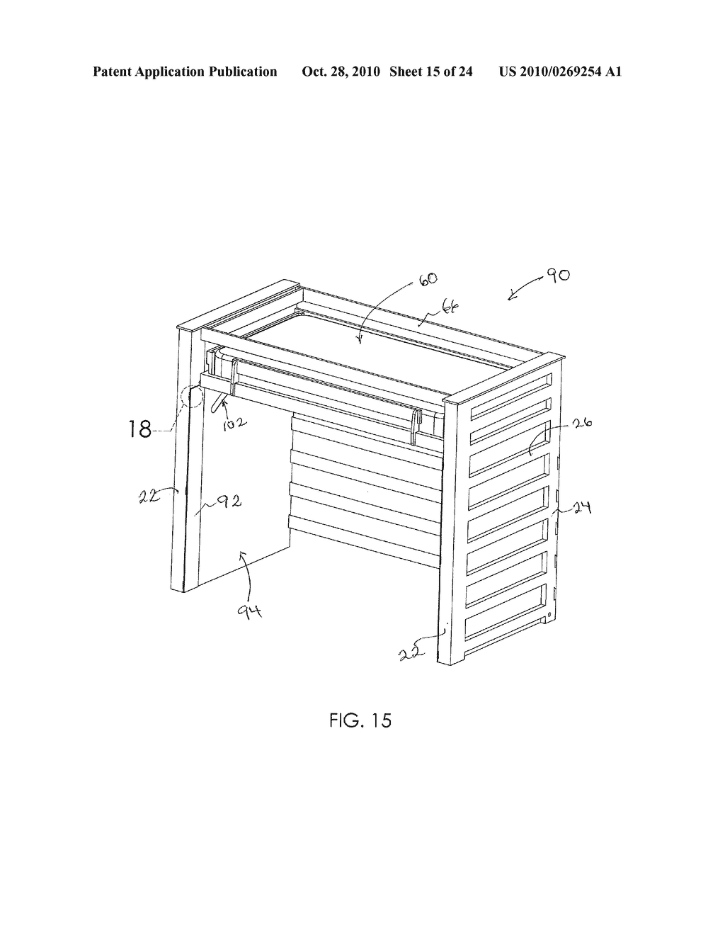 Fold Down Loft Bed with Modular Furniture - diagram, schematic, and image 16