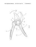 Gardening Shears Allowing Entrance of a User s Finger to Facilitate the User Holding the Gardening Shears diagram and image