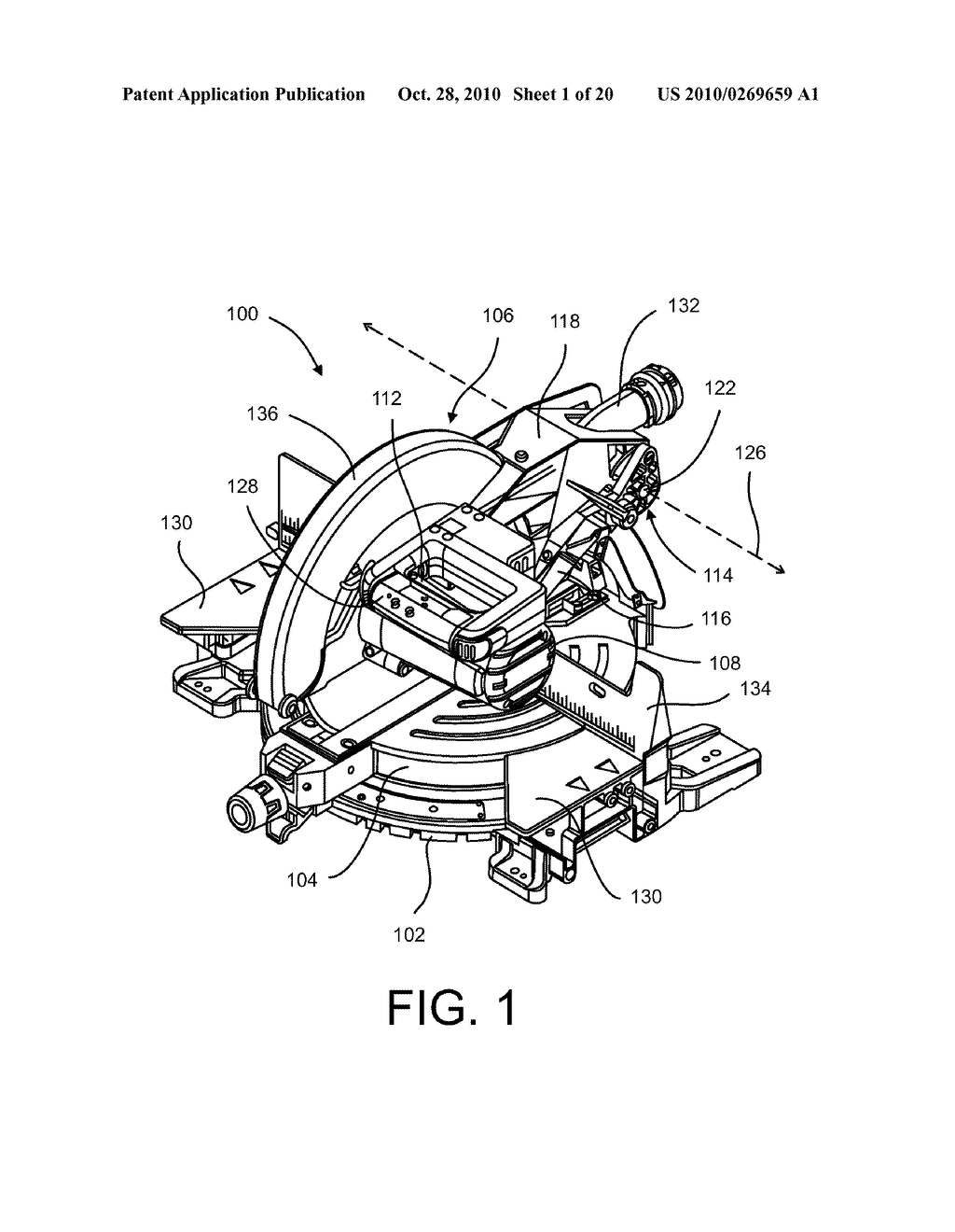 MITER SAW WITH BEVEL LOCK ARRANGEMENT - diagram, schematic, and image 02