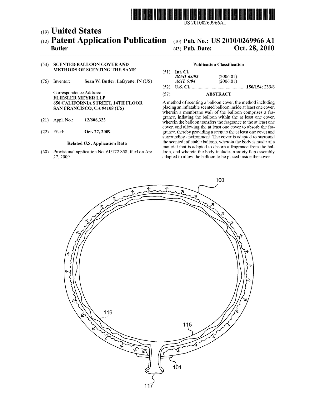 Scented Balloon Cover and Methods of Scenting the Same - diagram, schematic, and image 01