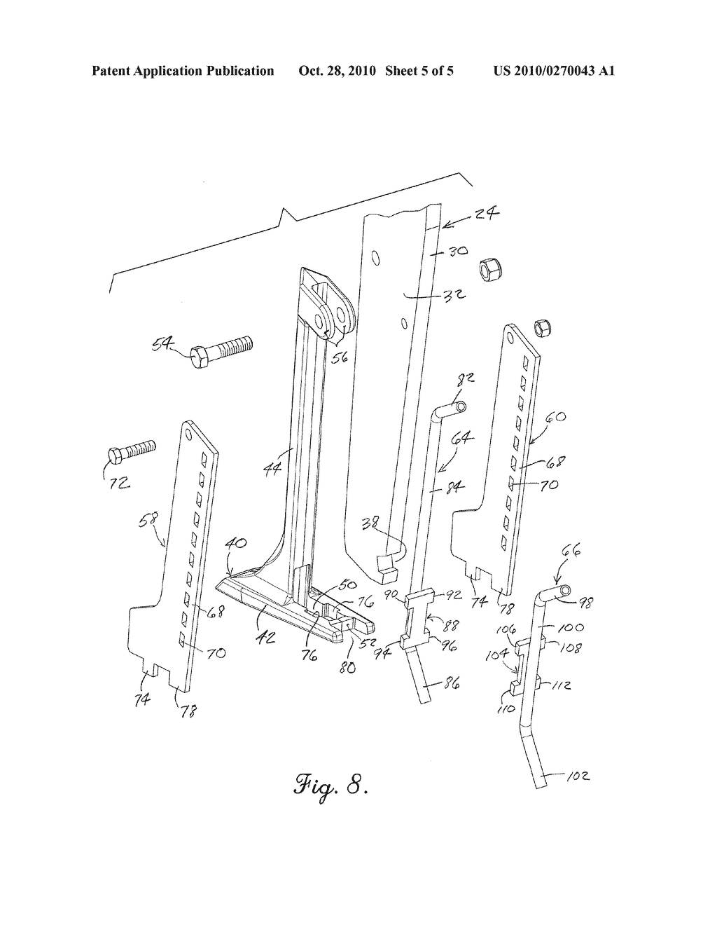 Tillage Shank with Adjustable Depth Fertilizer Tube - diagram, schematic, and image 06