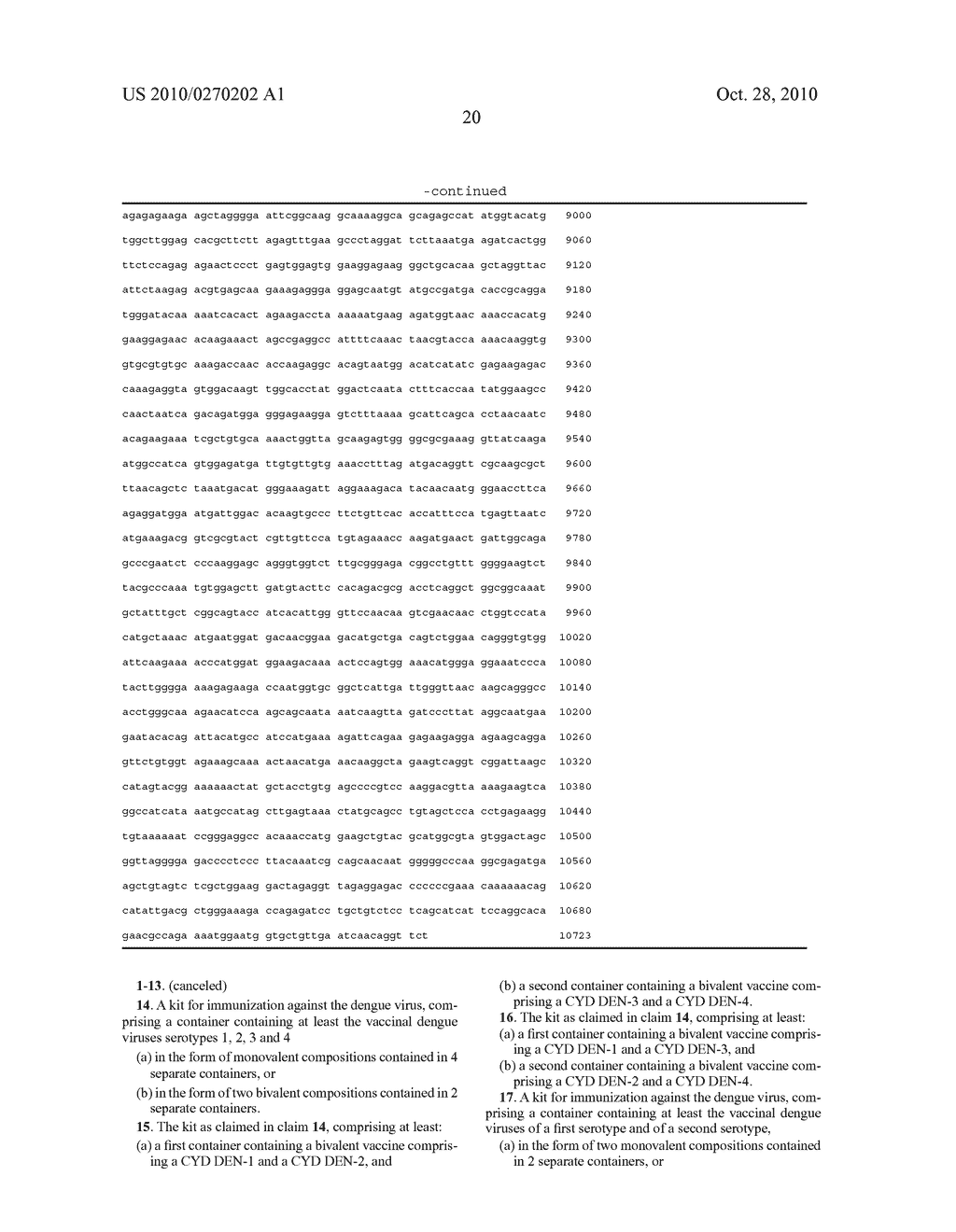 Method of Immunization Against the 4 Dengue Serotypes - diagram, schematic, and image 21