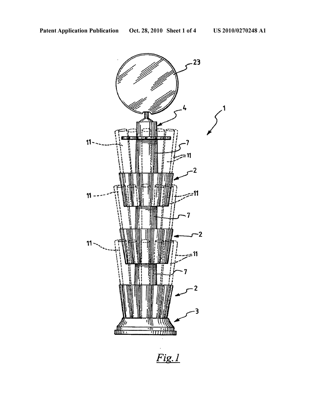 MODULAR DISPLAY UNIT FOR CYLINDRICAL PRODUCTS, IN PARTICULAR TUBES OF SWEETS, AND MODULAR ELEMENT FOR COMPOSITION OF THE SAME - diagram, schematic, and image 02