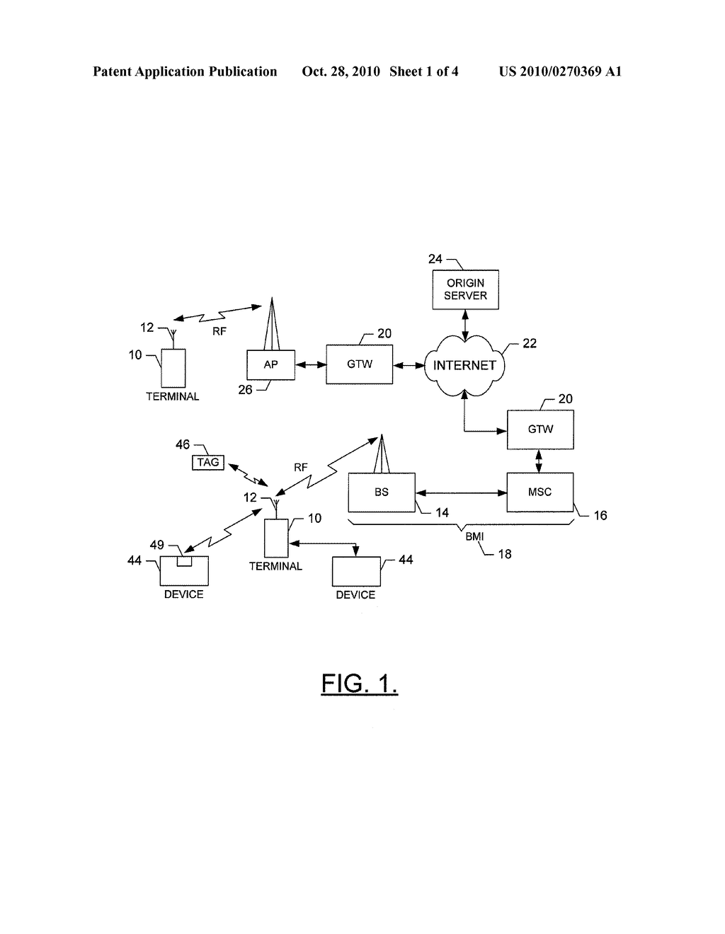 TERMINAL, METHOD AND COMPUTER PROGRAM PRODUCT FOR INTERACTING WITH A SIGNALING TAG - diagram, schematic, and image 02