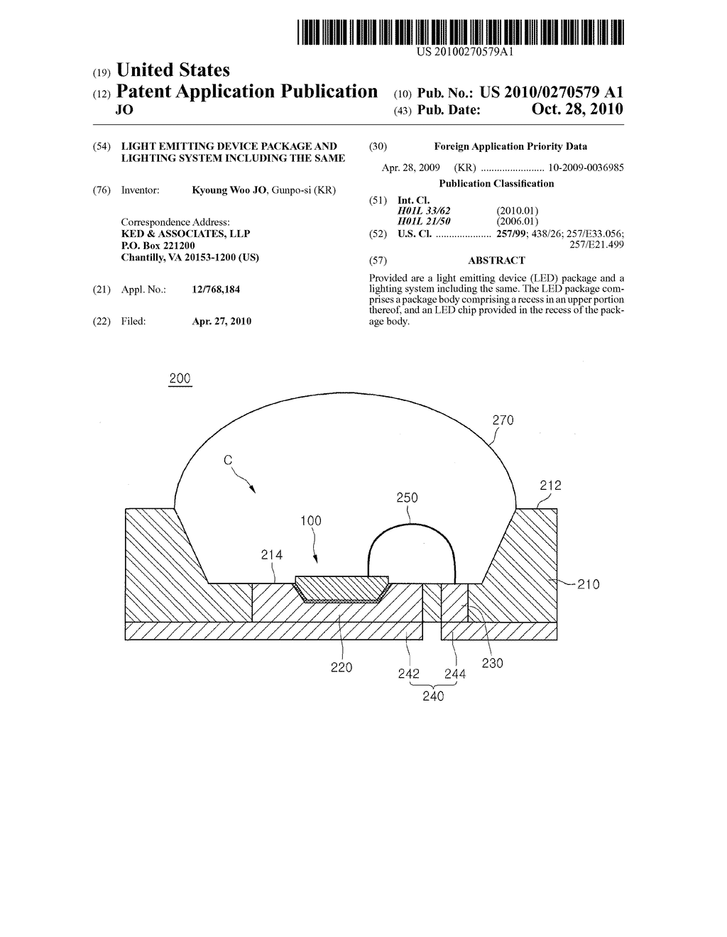 LIGHT EMITTING DEVICE PACKAGE AND LIGHTING SYSTEM INCLUDING THE SAME - diagram, schematic, and image 01