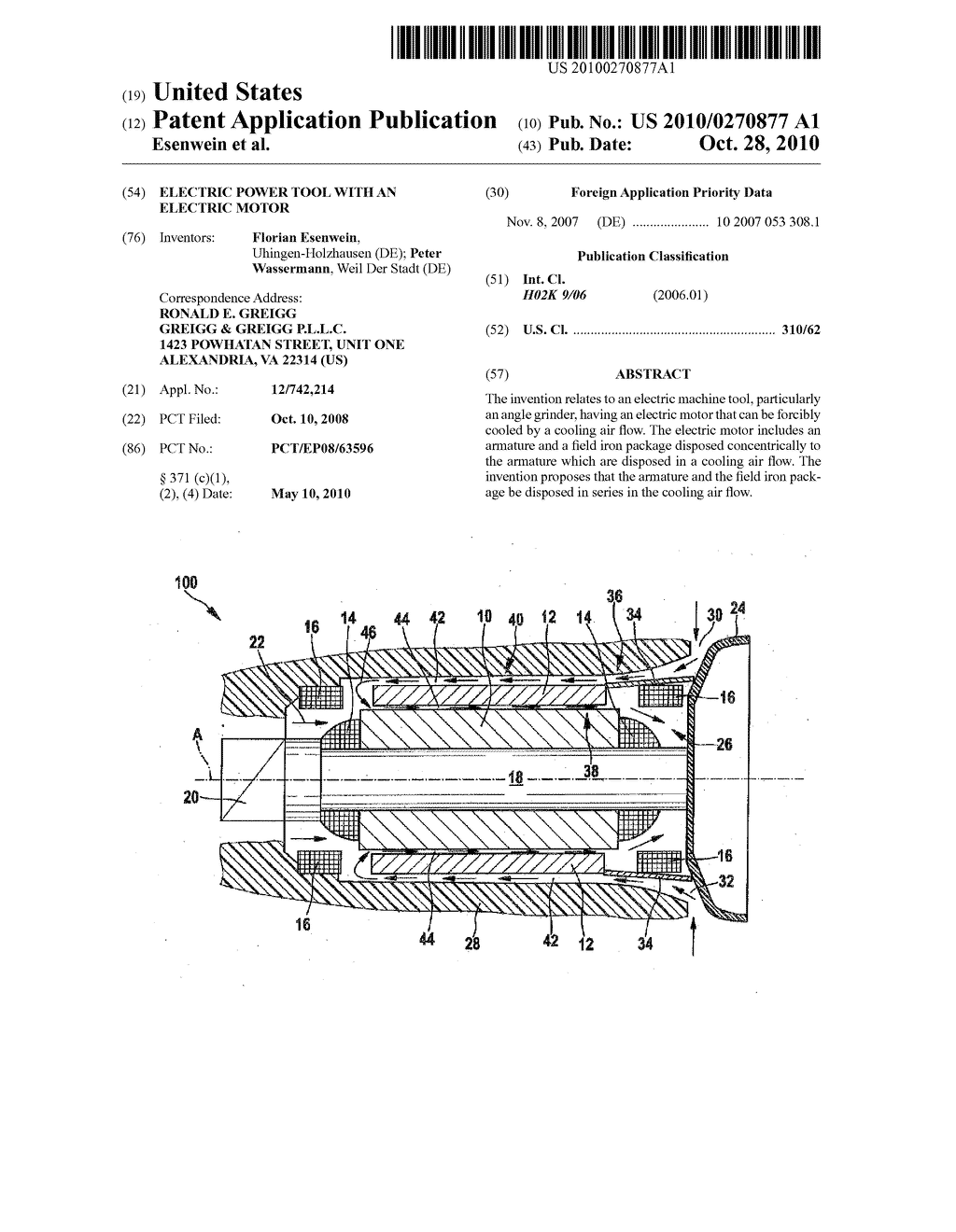 ELECTRIC POWER TOOL WITH AN ELECTRIC MOTOR - diagram, schematic, and image 01