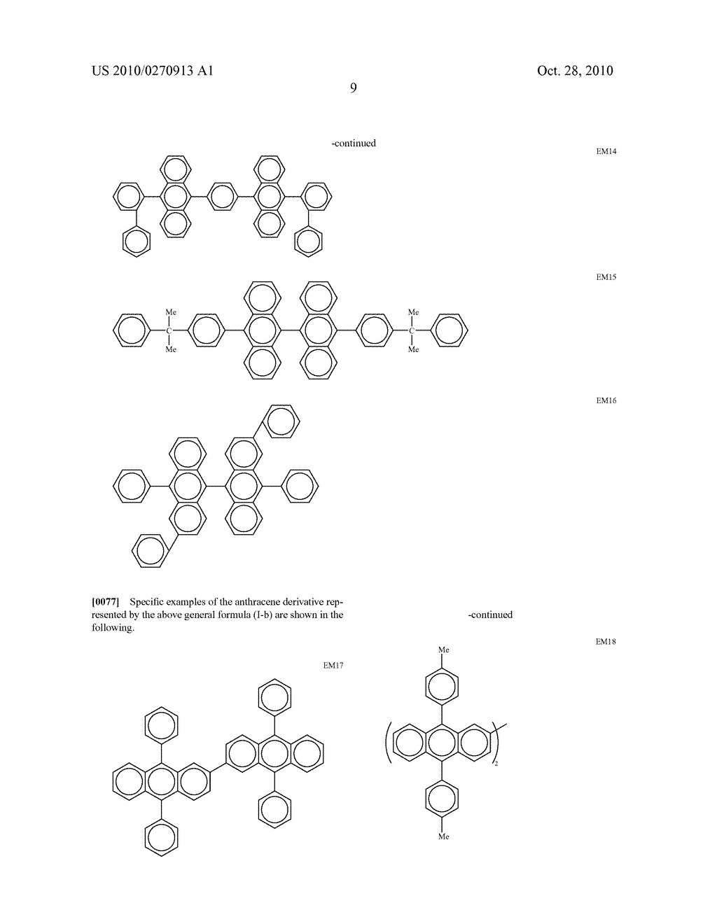 ORGANIC ELECTROLUMINESCENCE DEVICE AND ORGANIC LIGHT EMITTING MEDIUM - diagram, schematic, and image 10