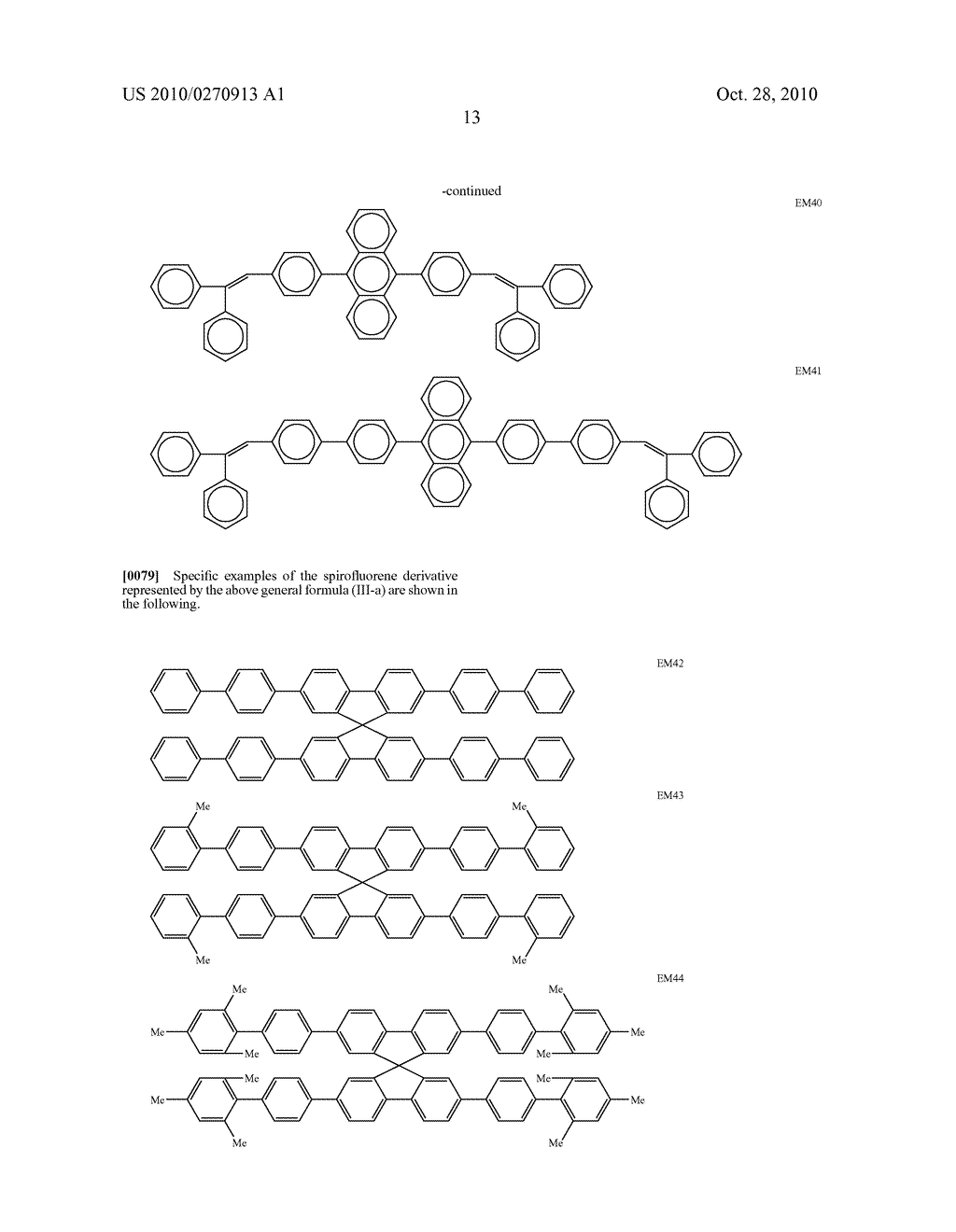 ORGANIC ELECTROLUMINESCENCE DEVICE AND ORGANIC LIGHT EMITTING MEDIUM - diagram, schematic, and image 14