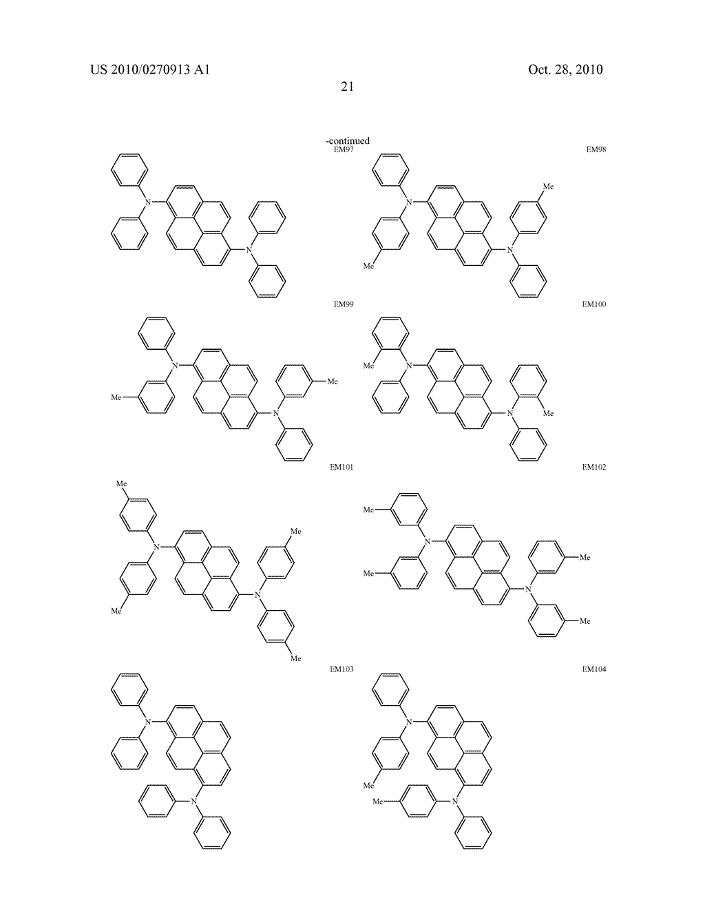 ORGANIC ELECTROLUMINESCENCE DEVICE AND ORGANIC LIGHT EMITTING MEDIUM - diagram, schematic, and image 22