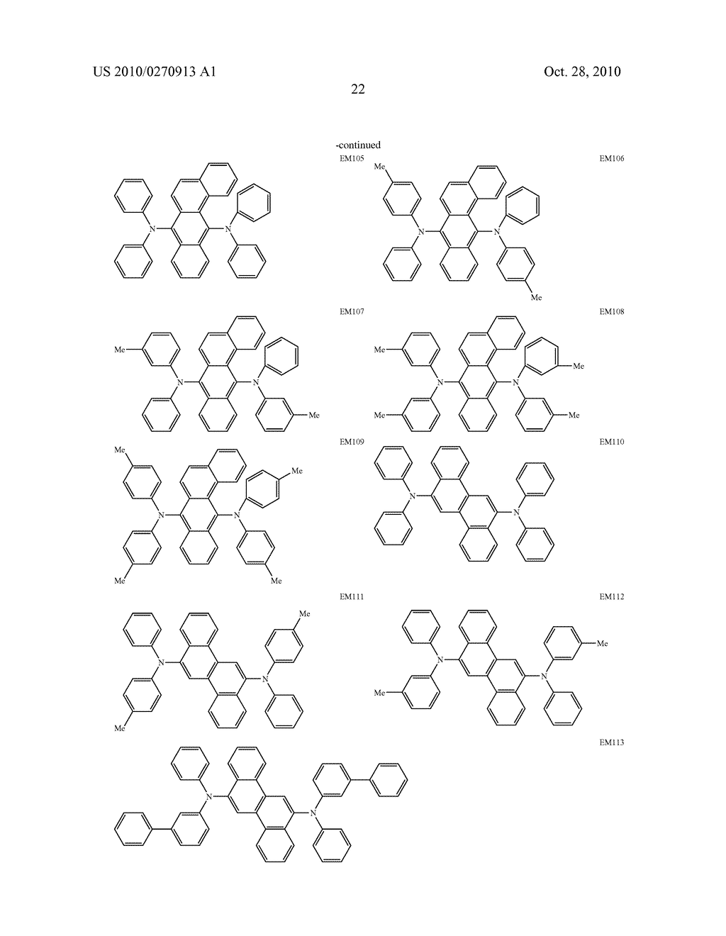 ORGANIC ELECTROLUMINESCENCE DEVICE AND ORGANIC LIGHT EMITTING MEDIUM - diagram, schematic, and image 23