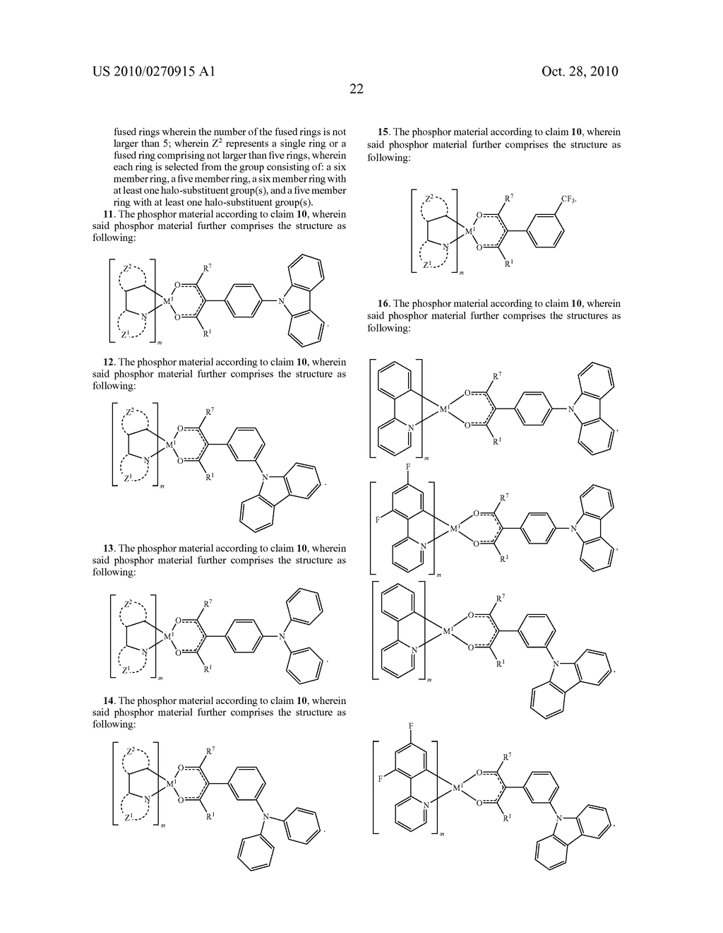 Beta-Diketone Ancillary Ligands and Their Metal Complexes Used in Organic Optoelectronic Devices - diagram, schematic, and image 27