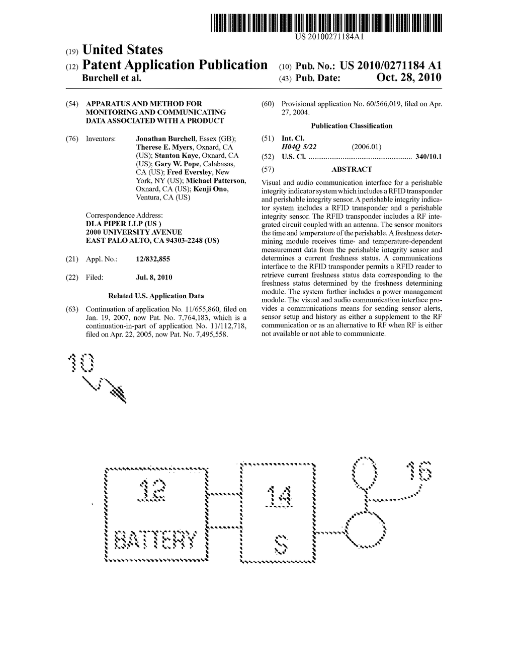 Apparatus and Method for Monitoring and Communicating Data Associated with a Product - diagram, schematic, and image 01