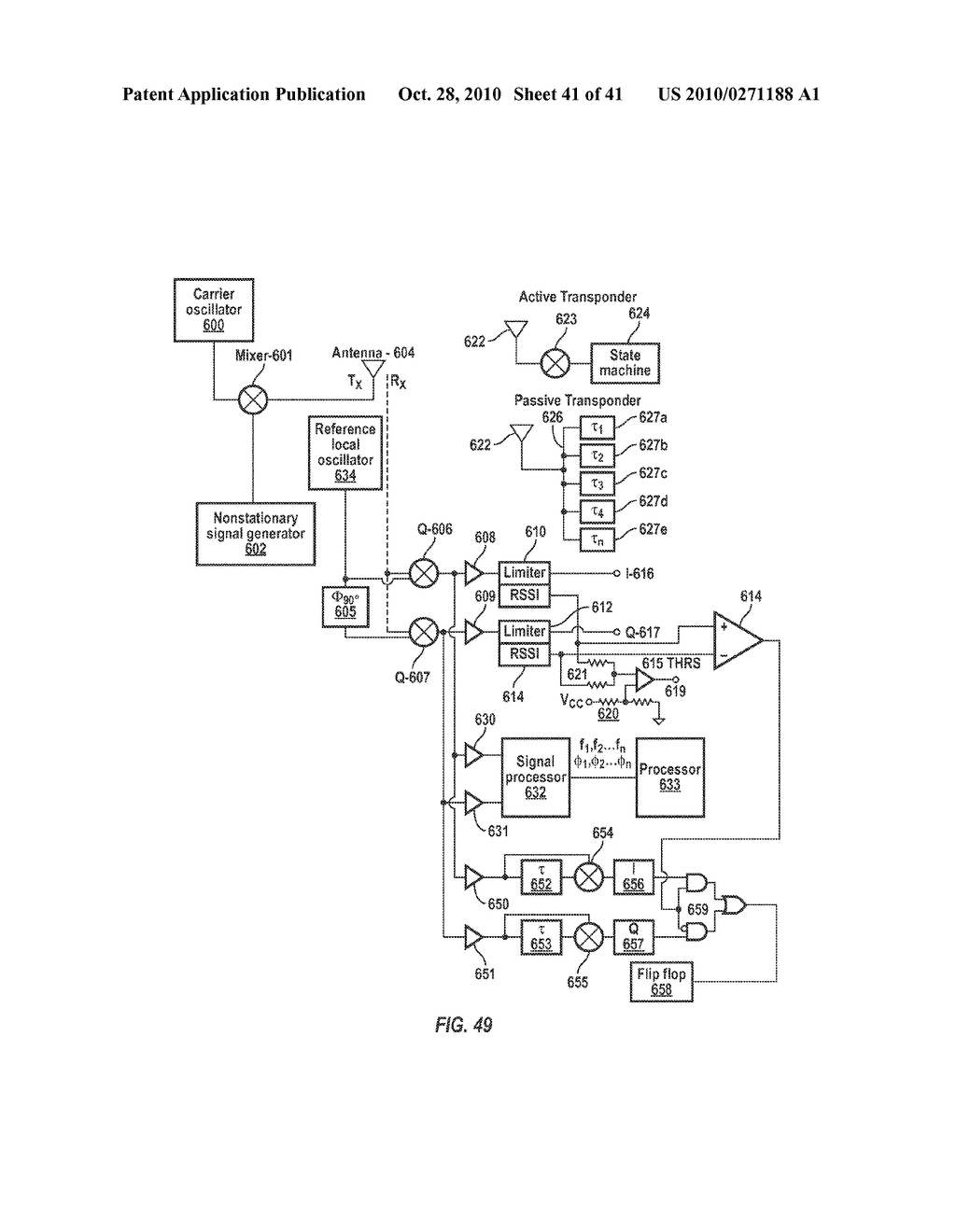 Dual mode transmitter-receiver and decoder for RF transponder tags - diagram, schematic, and image 42