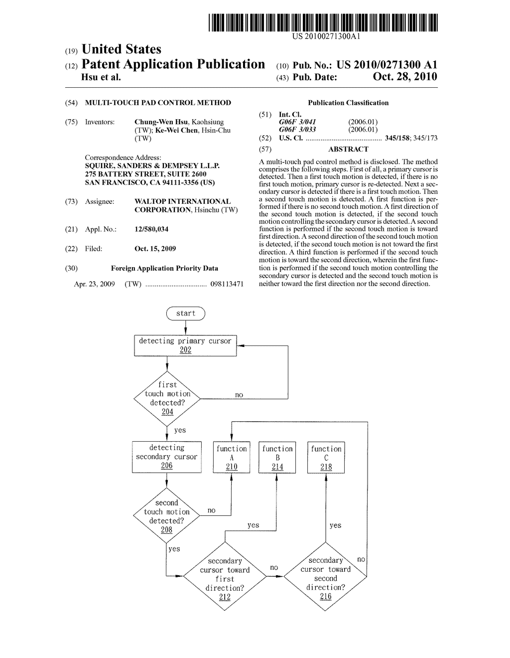 Multi-Touch Pad Control Method - diagram, schematic, and image 01