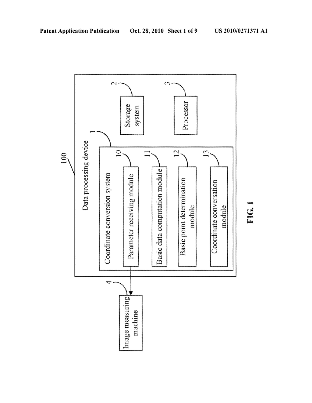 DATA PROCESSING DEVICE AND METHOD FOR CONVERTING COORDINATES OF A CURVED SURFACE - diagram, schematic, and image 02