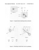 Object tracking using momentum and acceleration vectors in a motion estimation system diagram and image