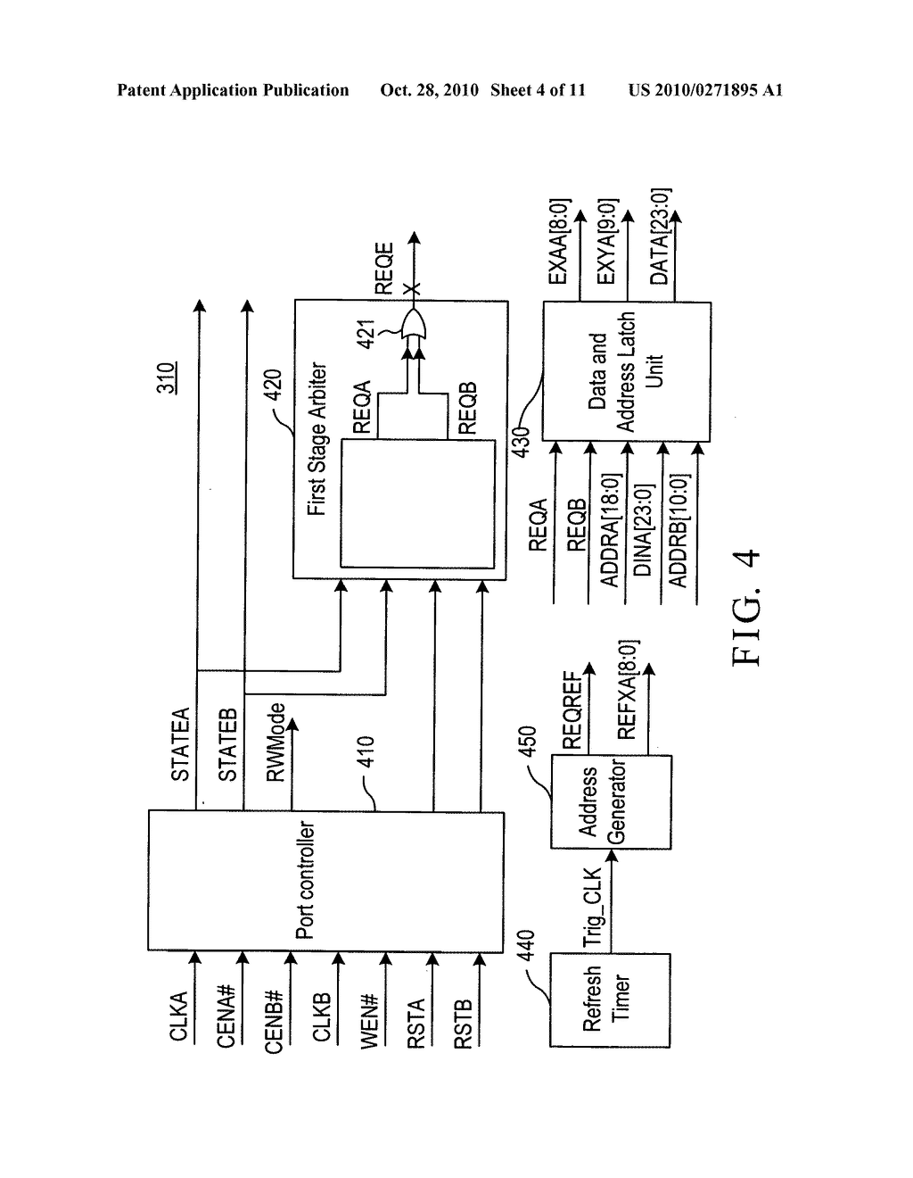 SRAM compatible embedded DRAM system with hidden refresh and dual port capabilities - diagram, schematic, and image 05