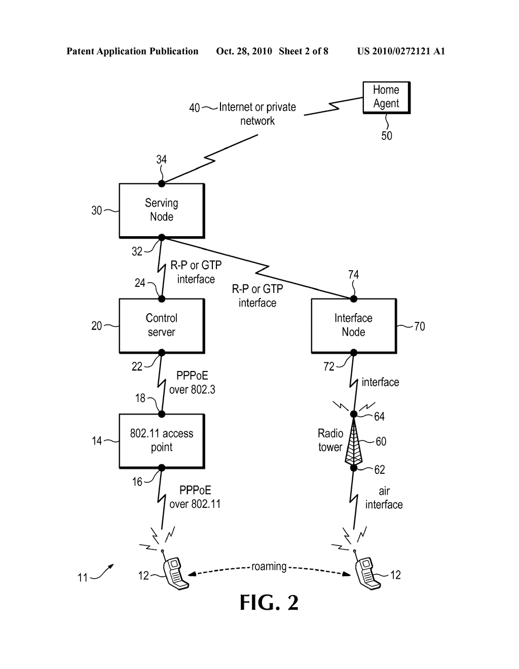 SYSTEM AND METHOD FOR ROAMING BETWEEN WIRELESS NETWORKS - diagram, schematic, and image 03