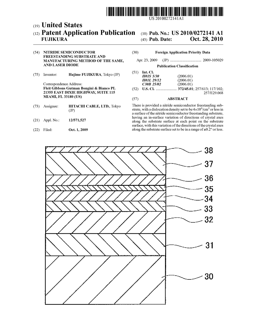 NITRIDE SEMICONDUCTOR FREESTANDING SUBSTRATE AND MANUFACTURING METHOD OF THE SAME, AND LASER DIODE - diagram, schematic, and image 01