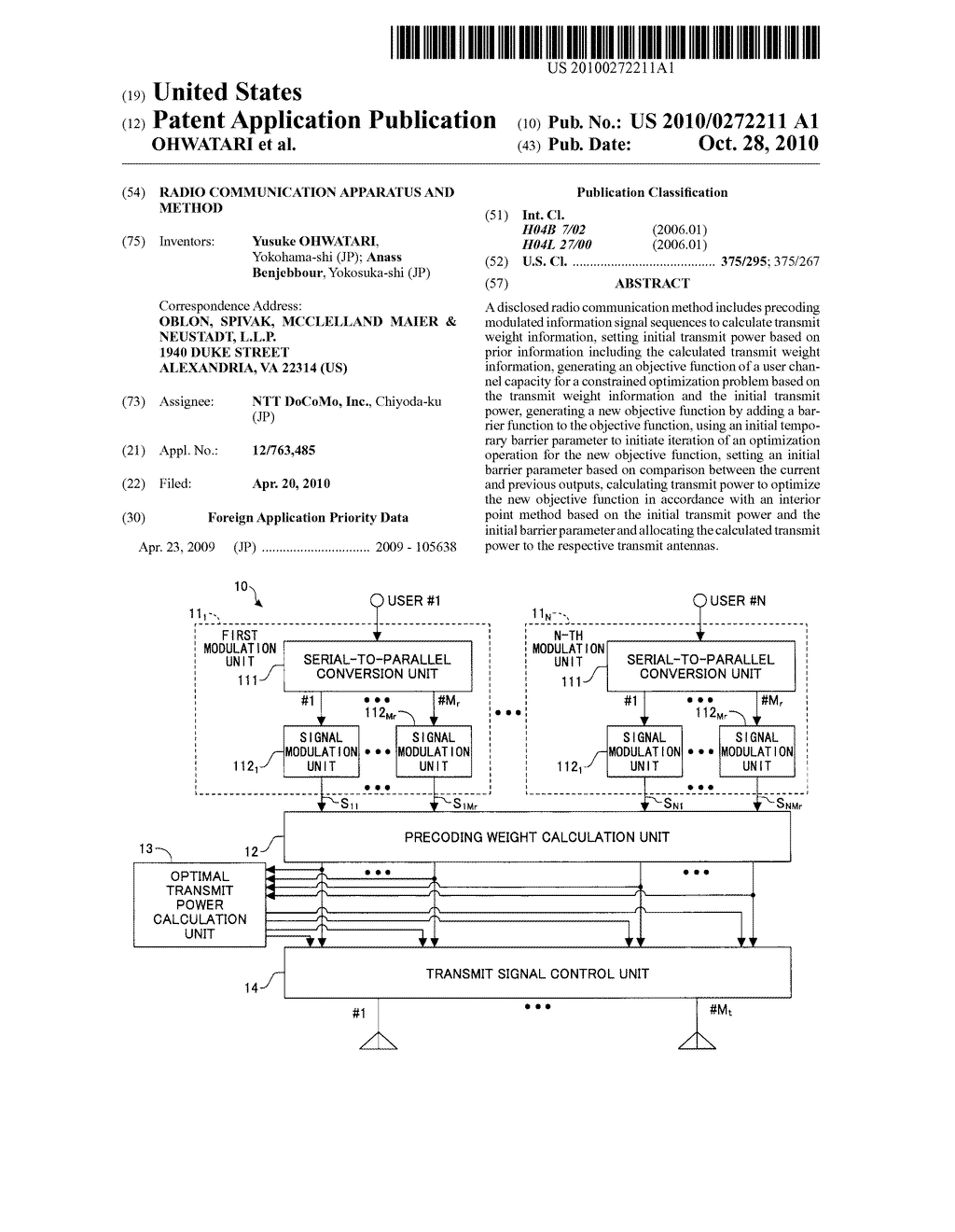 RADIO COMMUNICATION APPARATUS AND METHOD - diagram, schematic, and image 01