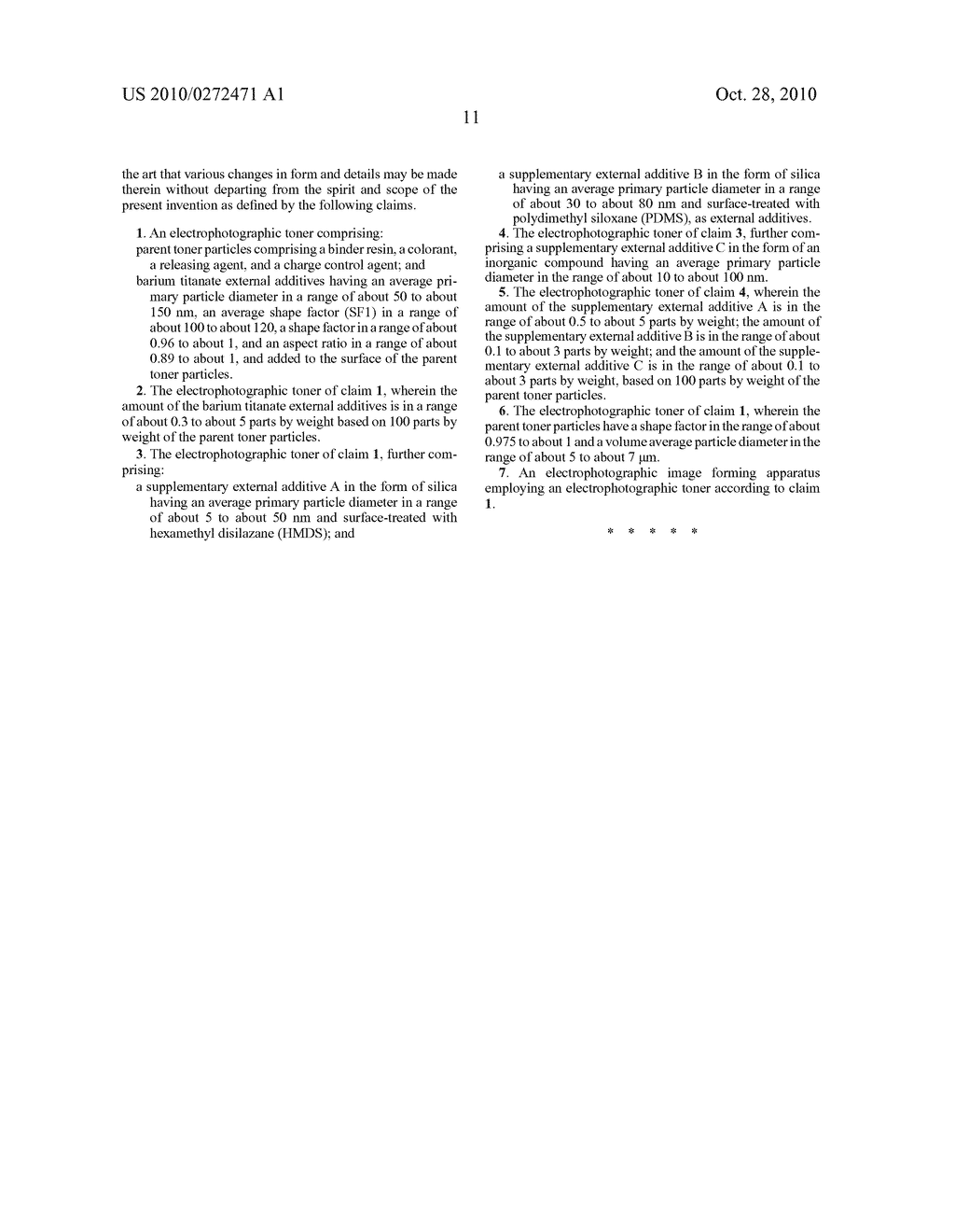 ELECTROPHOTOGRAPHIC TONER AND ELECTROPHOTOGRAPHIC IMAGE FORMING APPARATUS USING THE SAME - diagram, schematic, and image 14