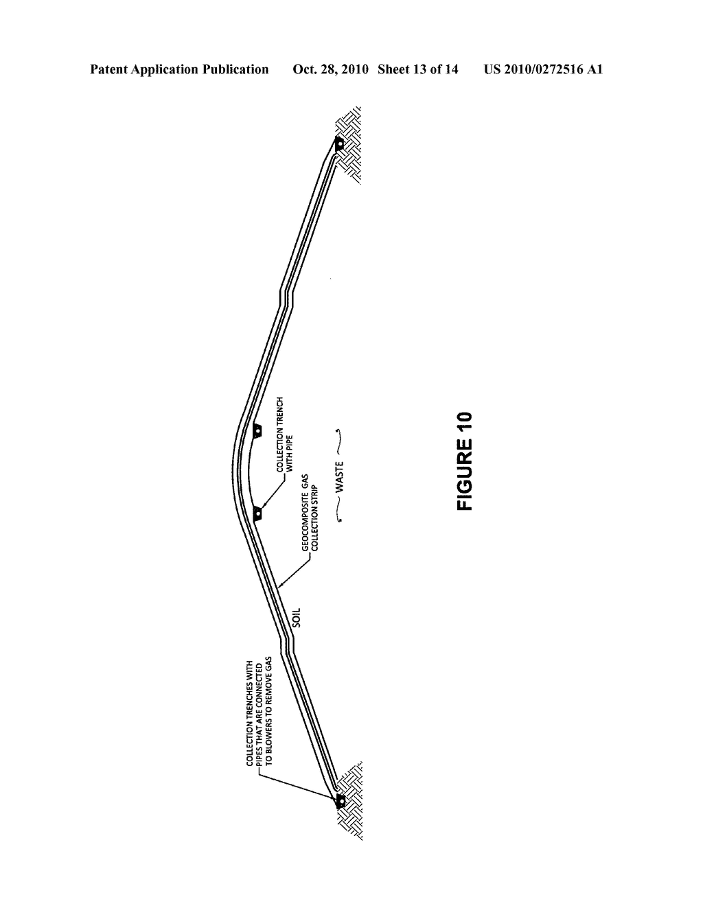 Cover system with gas collection system for waste sites and environmental closures - diagram, schematic, and image 14