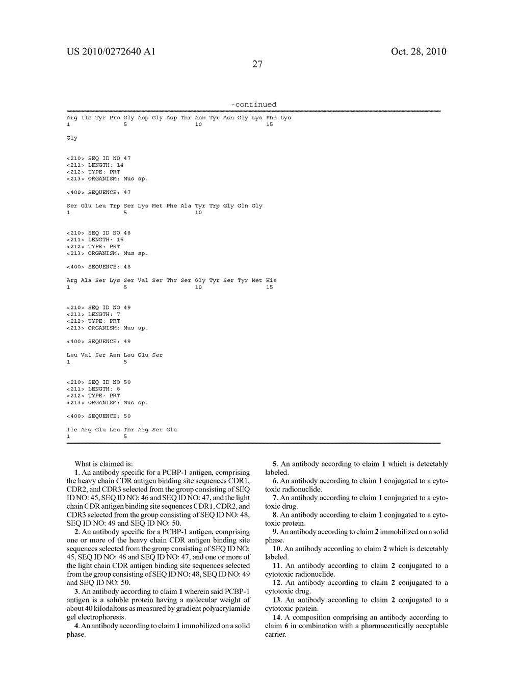 Monoclonal Antibodies Against PCBP-1 Antigens, and Uses Therefor - diagram, schematic, and image 56