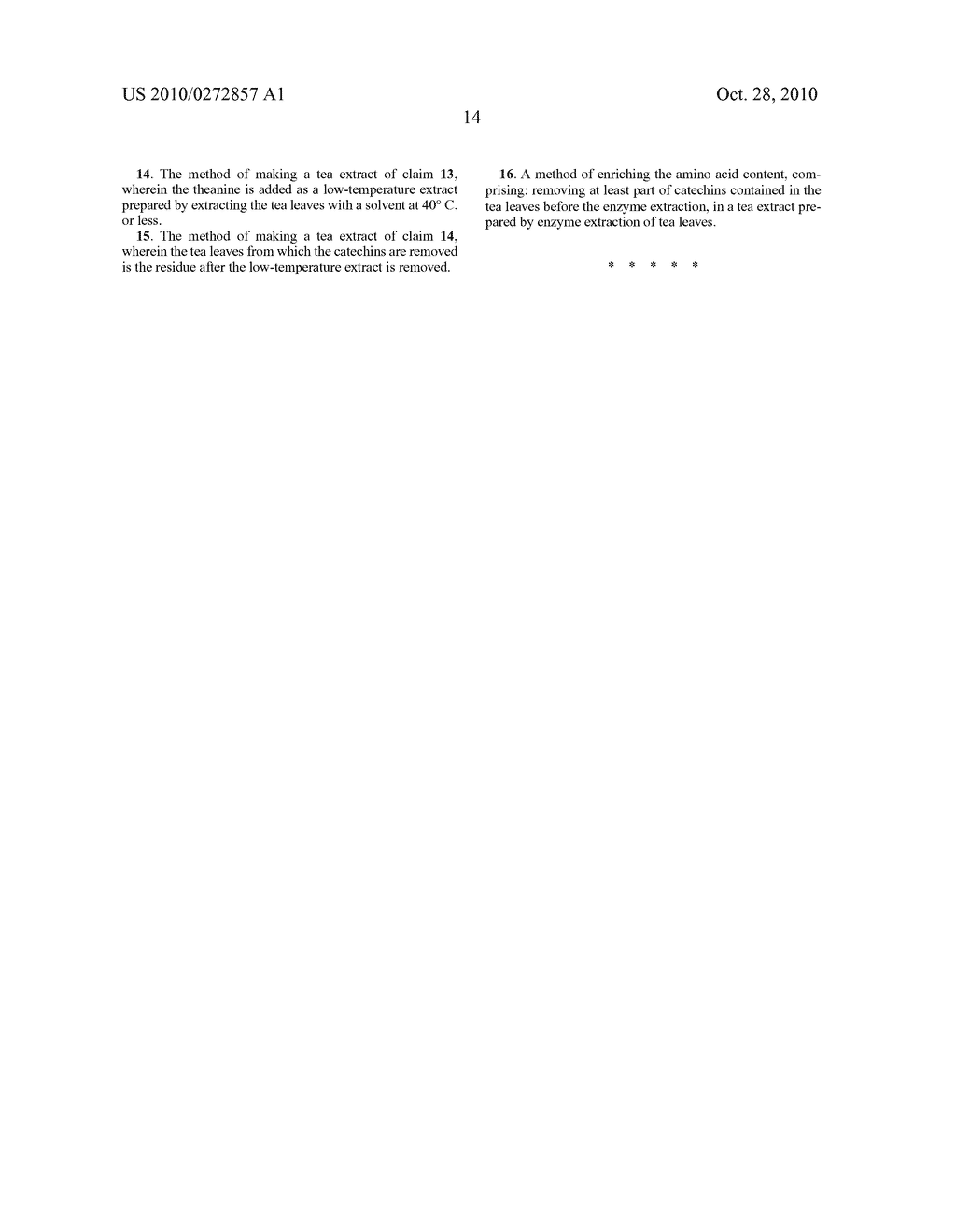 TEA EXTRACT, TEA BEVERAGE, AND METHOD OF MAKING THE SAME - diagram, schematic, and image 16