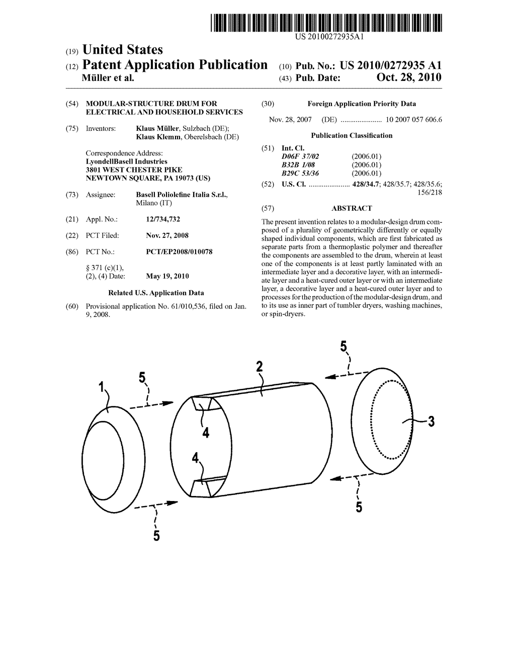 MODULAR-STRUCTURE DRUM FOR ELECTRICAL AND HOUSEHOLD SERVICES - diagram, schematic, and image 01