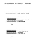 EXTENSIBLE TRANSFER FILM FOR SURFACE COATING, PROCESS FOR PRODUCING IT, AND PROCESS FOR APPLYING IT diagram and image